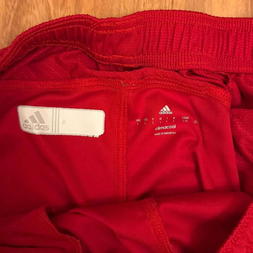 Adidas Red Athletic Shorts Men's Size Large